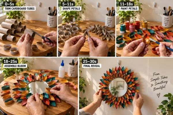 Cardboard Tube Bloom Décor Craft | Seedance AI Master Prompt — Video Prompts preview