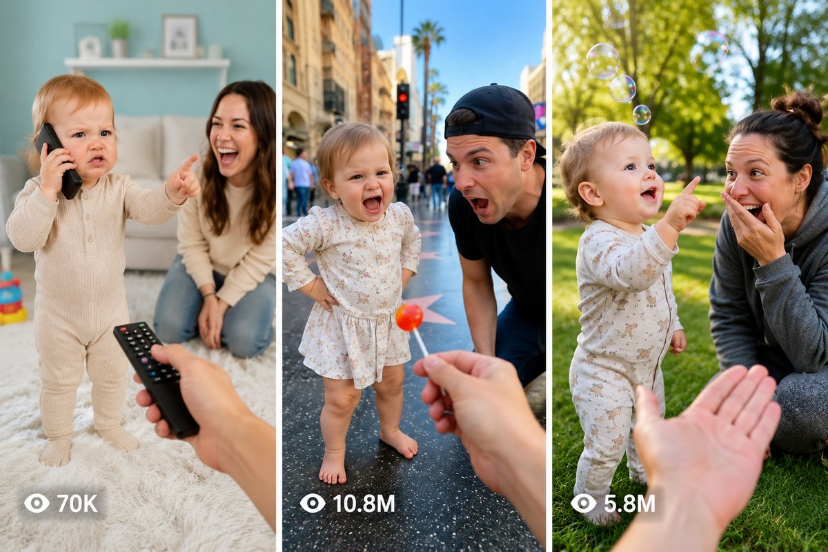 Baby Exposes the Whole Family — Video Prompts preview