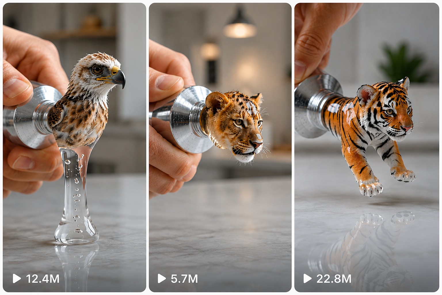 Transparent Jelly Animal Emergence — Hyper-Realistic 8K CGI Master Prompt — Video Prompts preview