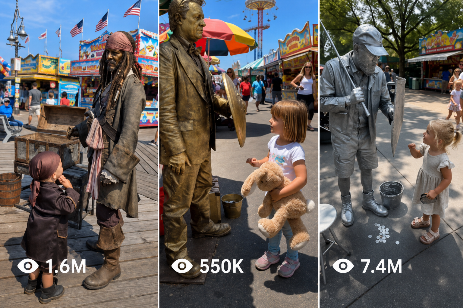 Toddler vs. Living Statue — The Ending Will Melt Your Heart — Video Prompts preview