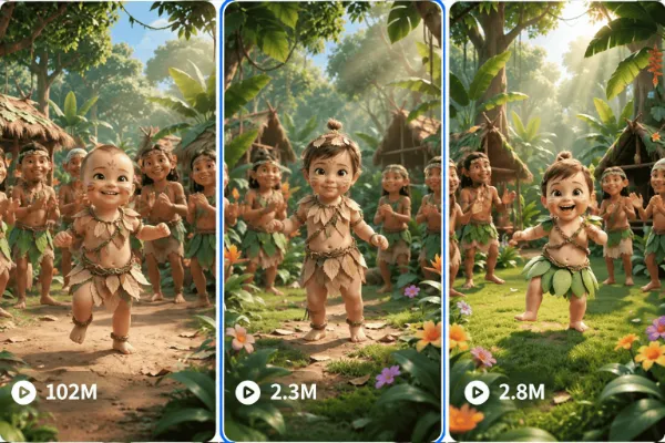 Jinga Lala Ho Ho Jungle Viral Dance — Video Prompts preview