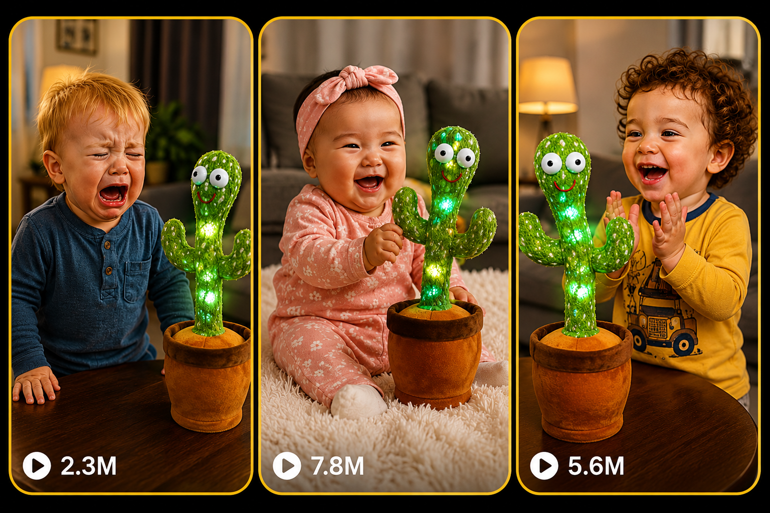 MASTER SYSTEM — REALISTIC BABY & TALKING CACTUS HOME COMEDY VIDEO CREATOR — Video Prompts preview