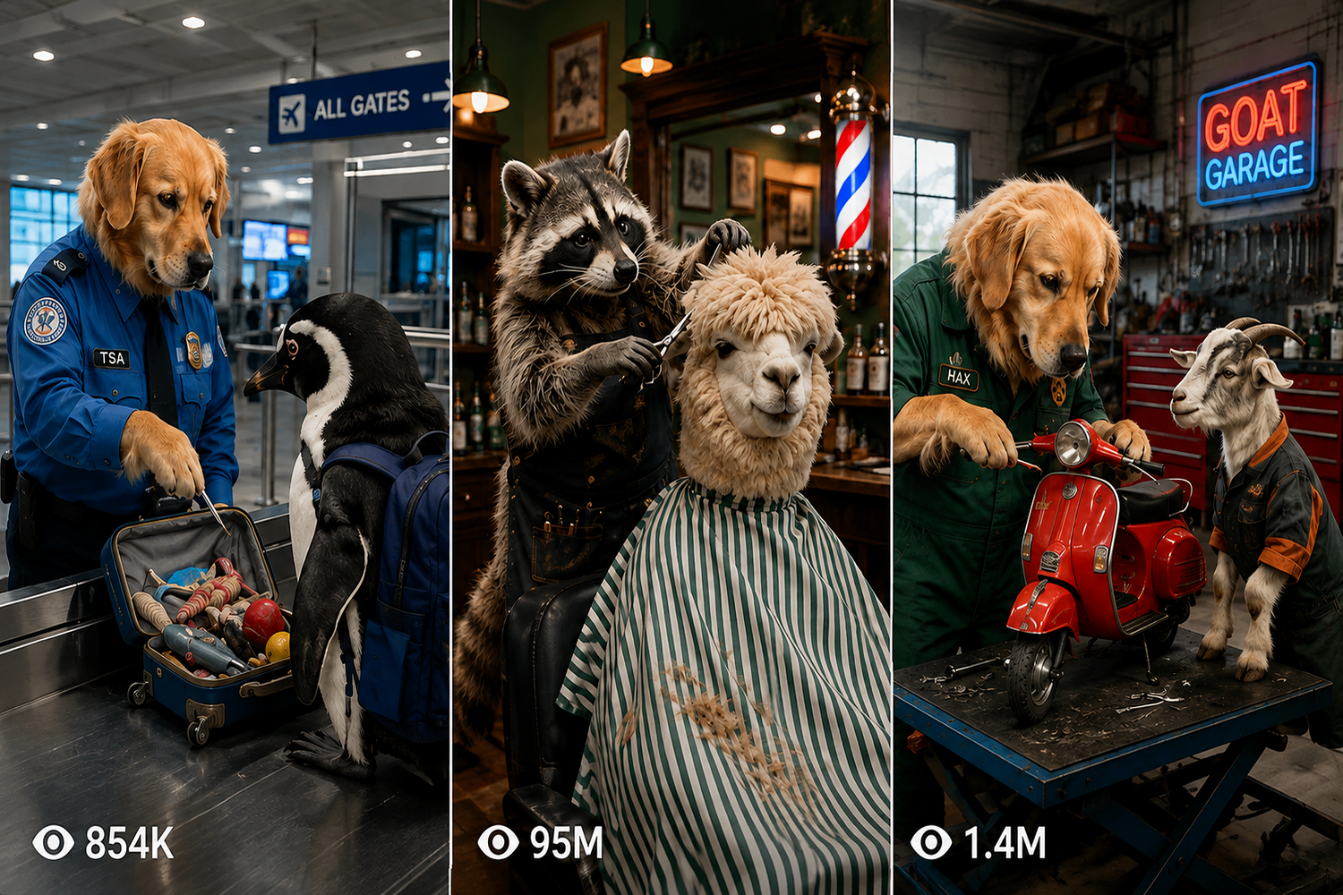 Funny Animal Job Universe Generator — Video Prompts preview