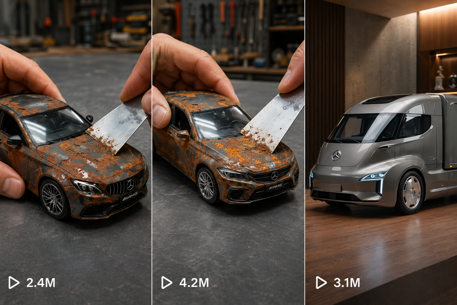 64-SECOND AI CAR RESTORATION FILM — COMPLETE MASTER PROMPT — Video Prompts preview
