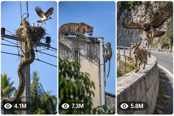 Wildlife Close Calls Near Human Structures | Seedance AI Master Prompt — AI prompt preview